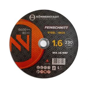 Круг отрезной KÖNNERSTADT Feinschnitt (INOX) 230x1.6x22.2